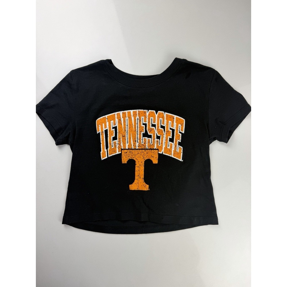 Champion Tennessee Volunteers‎ Women's Cropped T-Shirt Black Orange XS NCAA